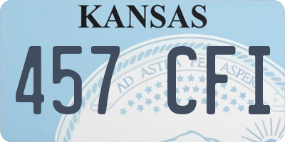 KS license plate 457CFI