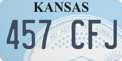 KS license plate 457CFJ