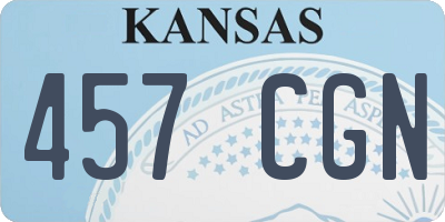 KS license plate 457CGN