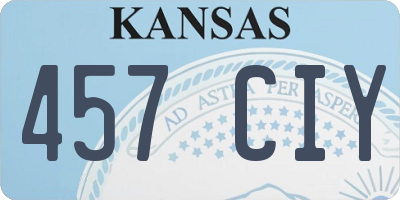 KS license plate 457CIY