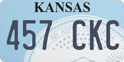 KS license plate 457CKC