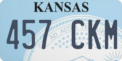 KS license plate 457CKM
