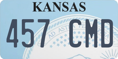 KS license plate 457CMD