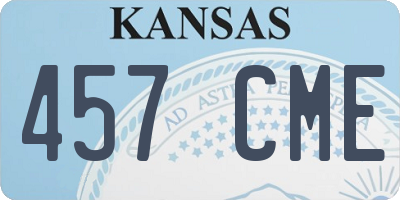 KS license plate 457CME