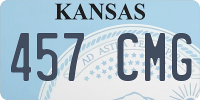 KS license plate 457CMG