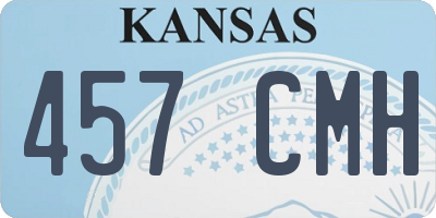 KS license plate 457CMH