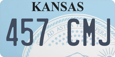 KS license plate 457CMJ