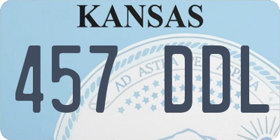KS license plate 457DDL
