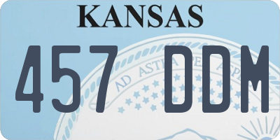 KS license plate 457DDM