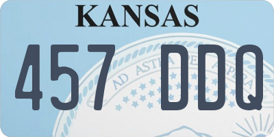 KS license plate 457DDQ