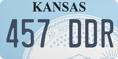 KS license plate 457DDR