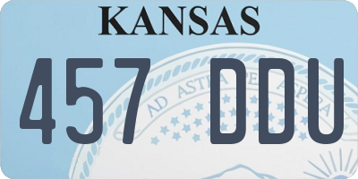 KS license plate 457DDU