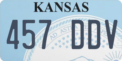 KS license plate 457DDV