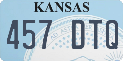 KS license plate 457DTQ