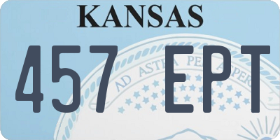 KS license plate 457EPT