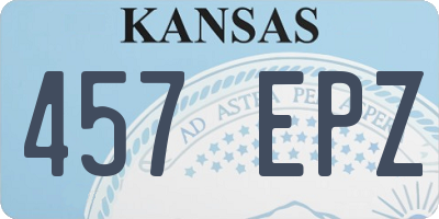 KS license plate 457EPZ