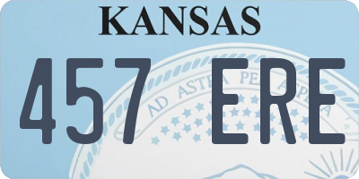 KS license plate 457ERE