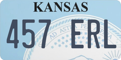KS license plate 457ERL