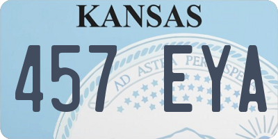 KS license plate 457EYA