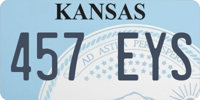 KS license plate 457EYS