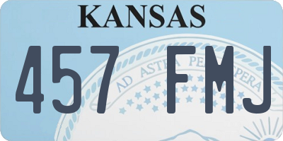 KS license plate 457FMJ