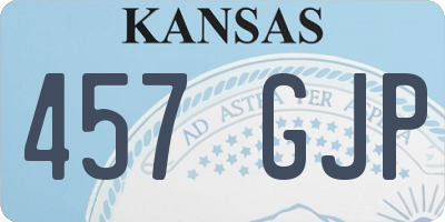 KS license plate 457GJP