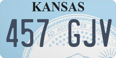 KS license plate 457GJV