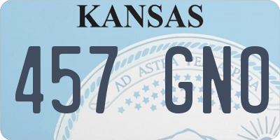 KS license plate 457GNO