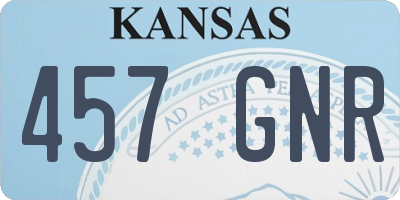 KS license plate 457GNR
