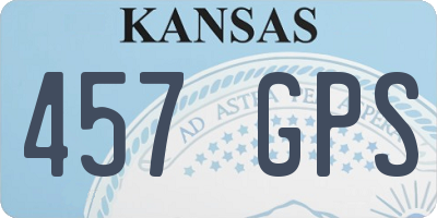 KS license plate 457GPS