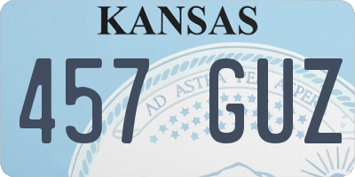 KS license plate 457GUZ