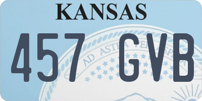 KS license plate 457GVB