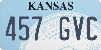 KS license plate 457GVC