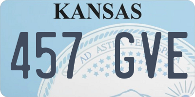 KS license plate 457GVE