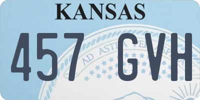 KS license plate 457GVH
