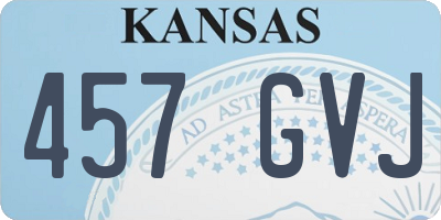 KS license plate 457GVJ