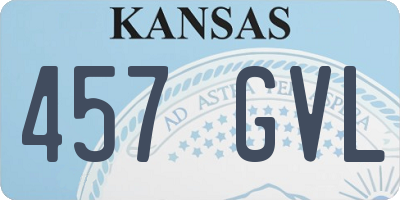 KS license plate 457GVL