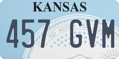 KS license plate 457GVM