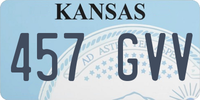 KS license plate 457GVV