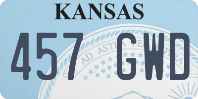 KS license plate 457GWD