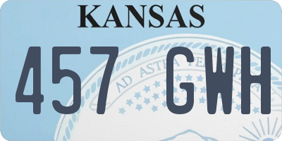 KS license plate 457GWH