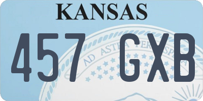 KS license plate 457GXB