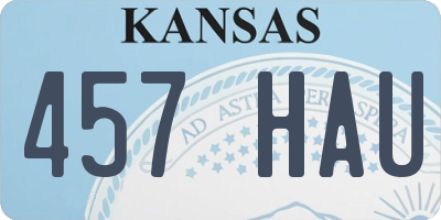 KS license plate 457HAU