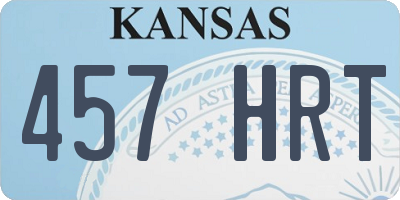 KS license plate 457HRT