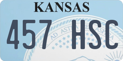 KS license plate 457HSC