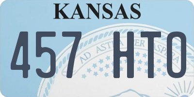 KS license plate 457HTO