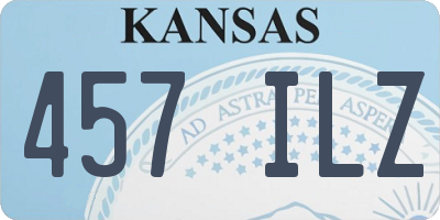 KS license plate 457ILZ