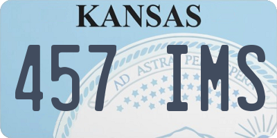 KS license plate 457IMS