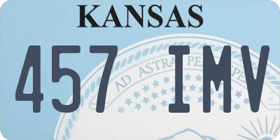 KS license plate 457IMV