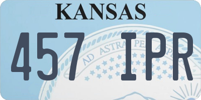 KS license plate 457IPR